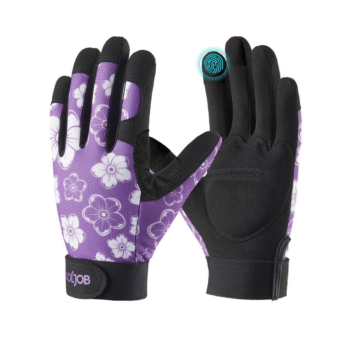 COOLJOB thorn-proof gloves for women with a close-up grip showing puncture resistance.