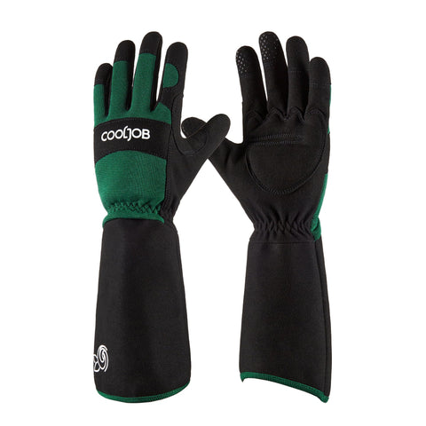 CoolJob thorn-proof rose pruning gloves safeguard hands during thorny pruning tasks.