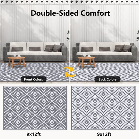 CoolTop UV-resistant outdoor rug maintains color under sun for long-lasting appeal.