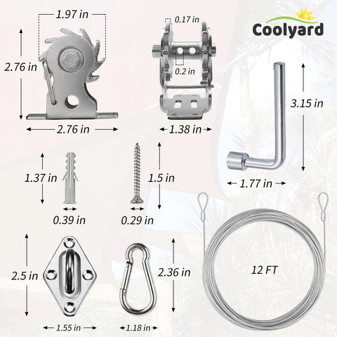 COOLYARD screw and plastic expansion anchors for durable mounting