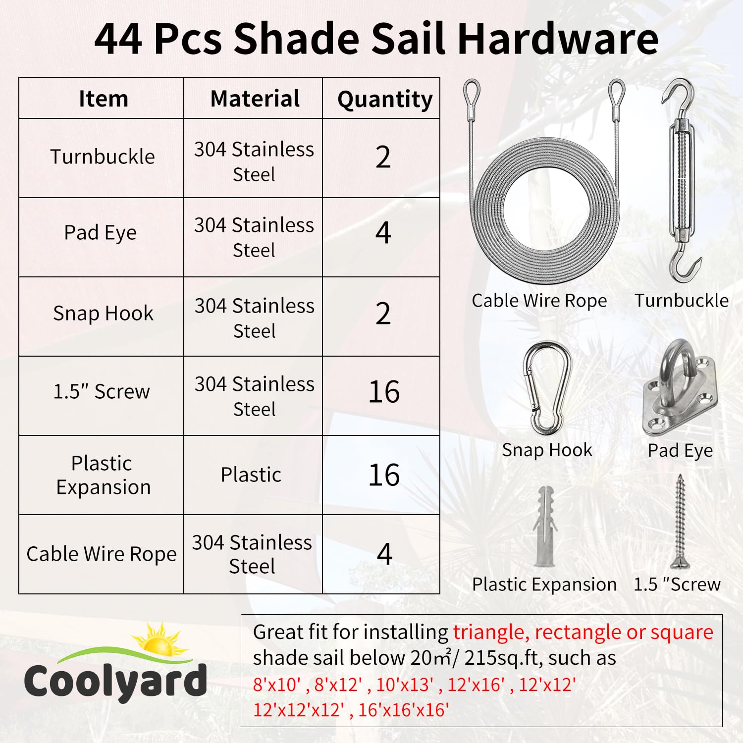 COOLYARD vinyl-coated cable showcases durability and easy handling.