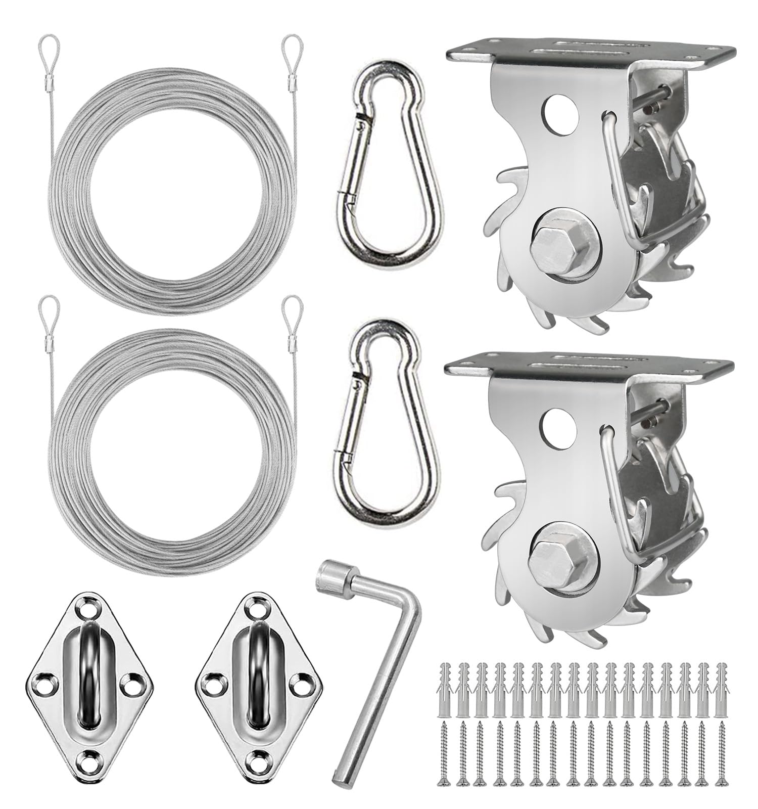 COOLYARD shade sail hardware kit winch set for secure outdoor installations