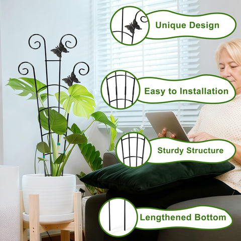 Coomin trellis connectable sections enable height customization for plants.