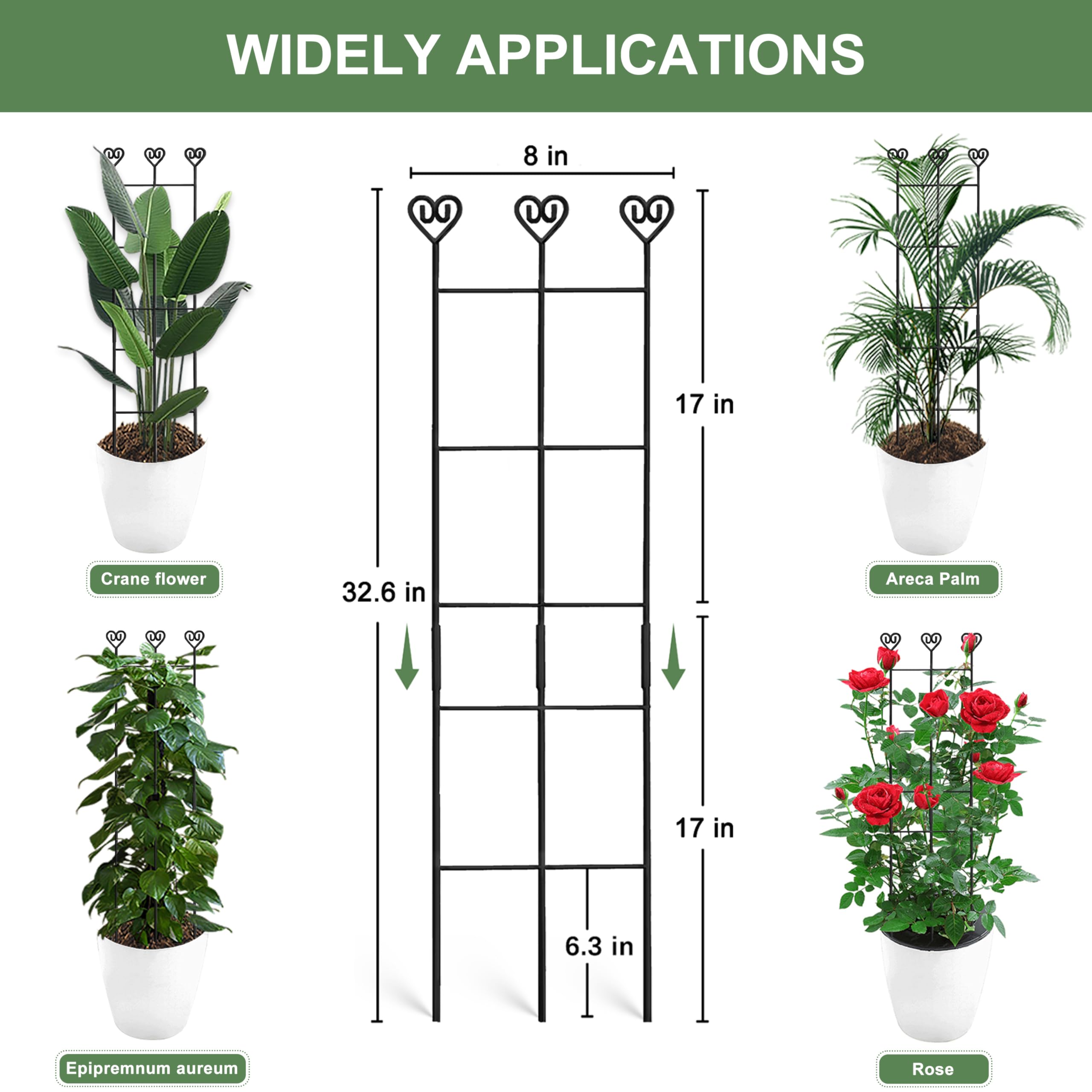 Coomin stackable trellis design keeps plants organized and neatly trained.
