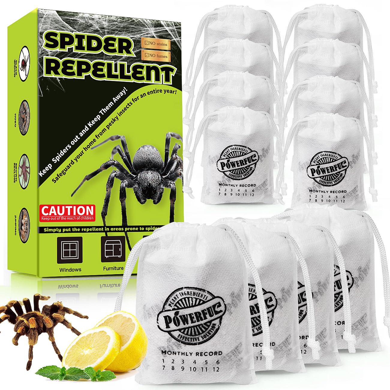 COOMLY spider repellent pouch seal for simple setup and lasting protection.