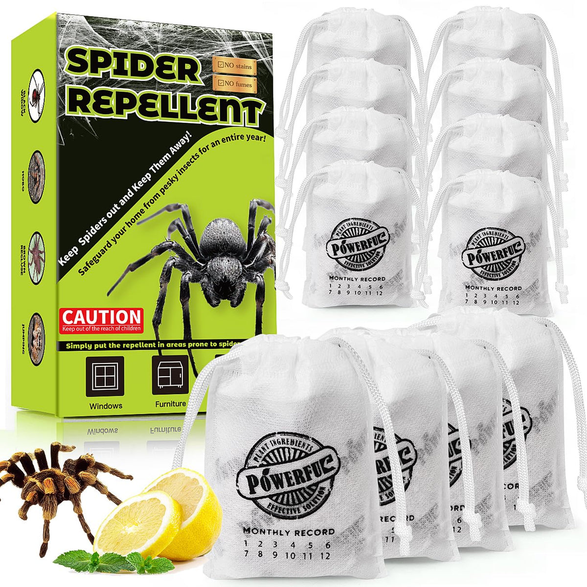 COOMLY spider repellent pouch seal for simple setup and lasting protection.