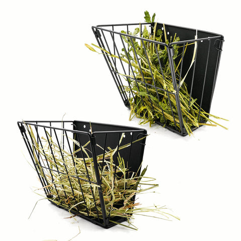 Cooncicy rabbit hay feeder mounted near cage for convenient access