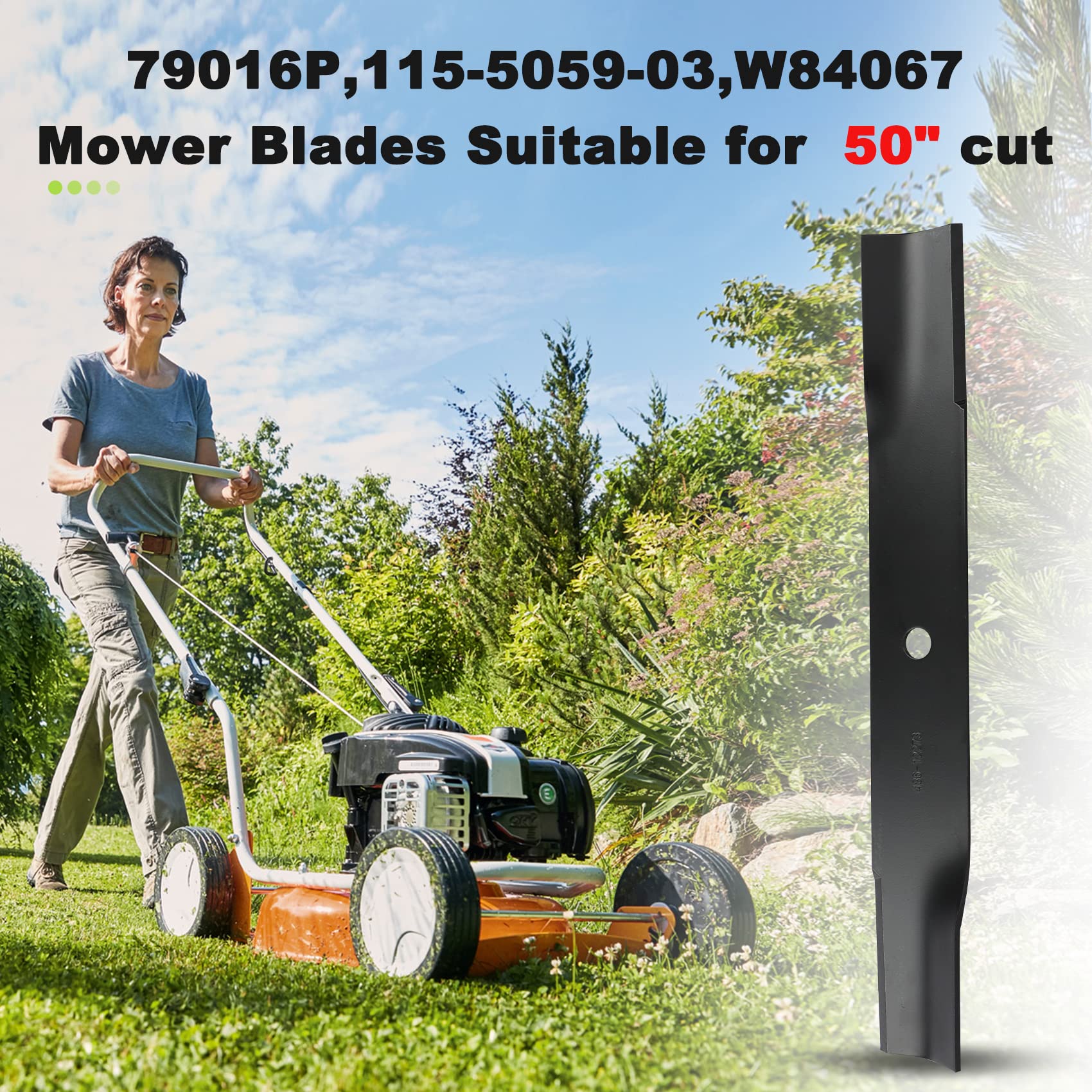 Cooouds 115-5059-03 blade metal details—high quality steel construction.
