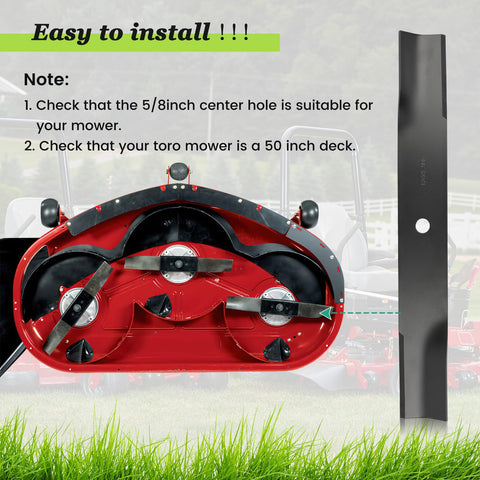 Cooouds 115-5059-03 blade on mower assembly—easy swap and install.