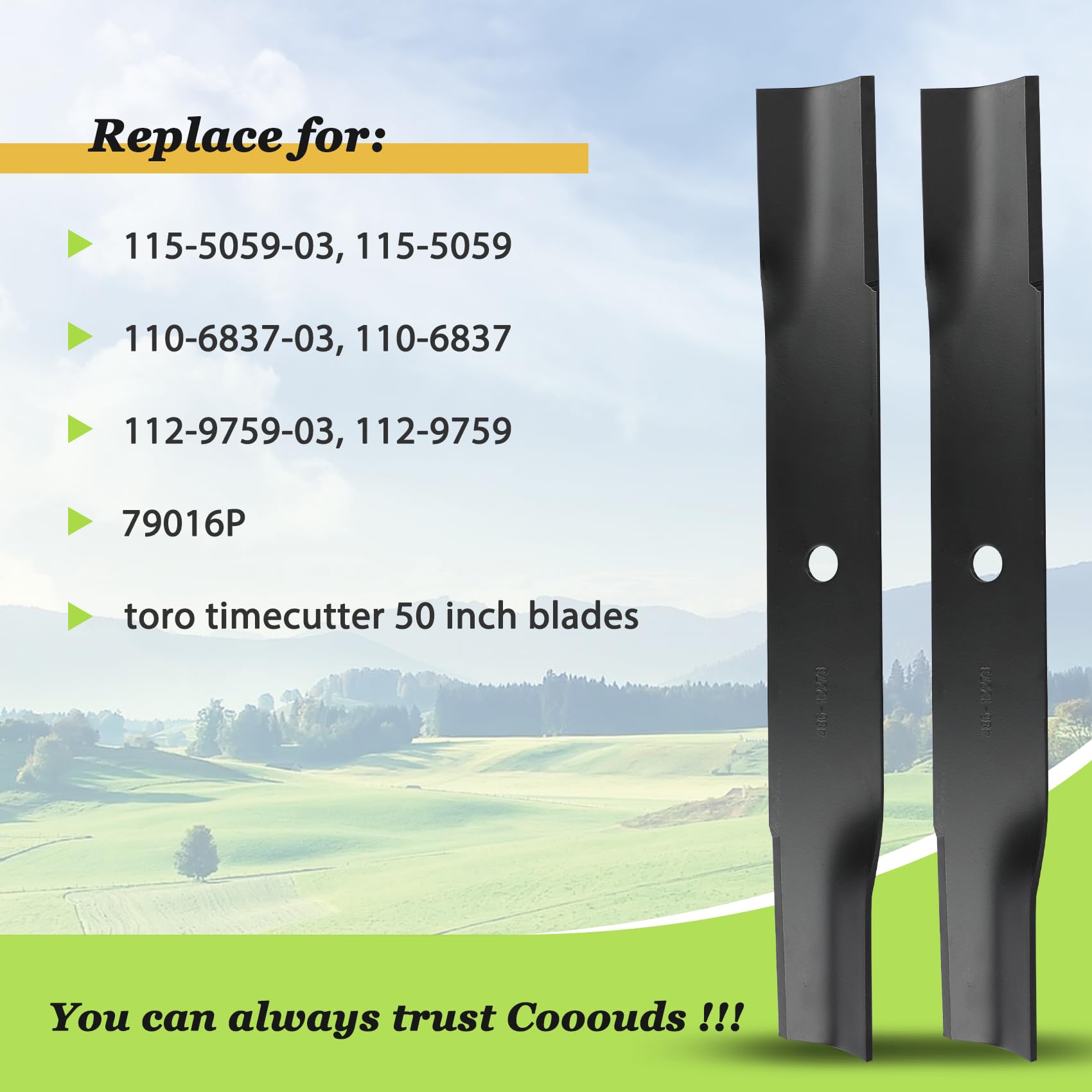 Cooouds 115-5059-03 blade spiral design—easier mowing and cleaner cuts.