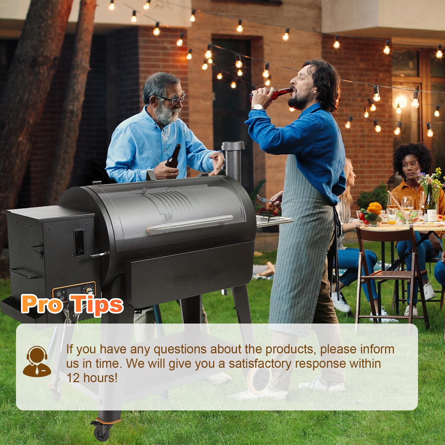 Cooouds Flame Broiler assembly image demonstrates quick, no-tools installation