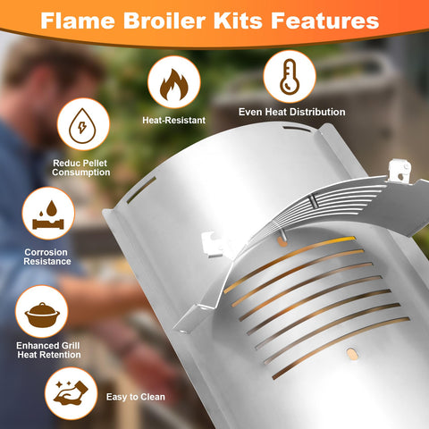 Cooouds Flame Broiler stainless steel kit offers corrosion resistance for outdoor grilling