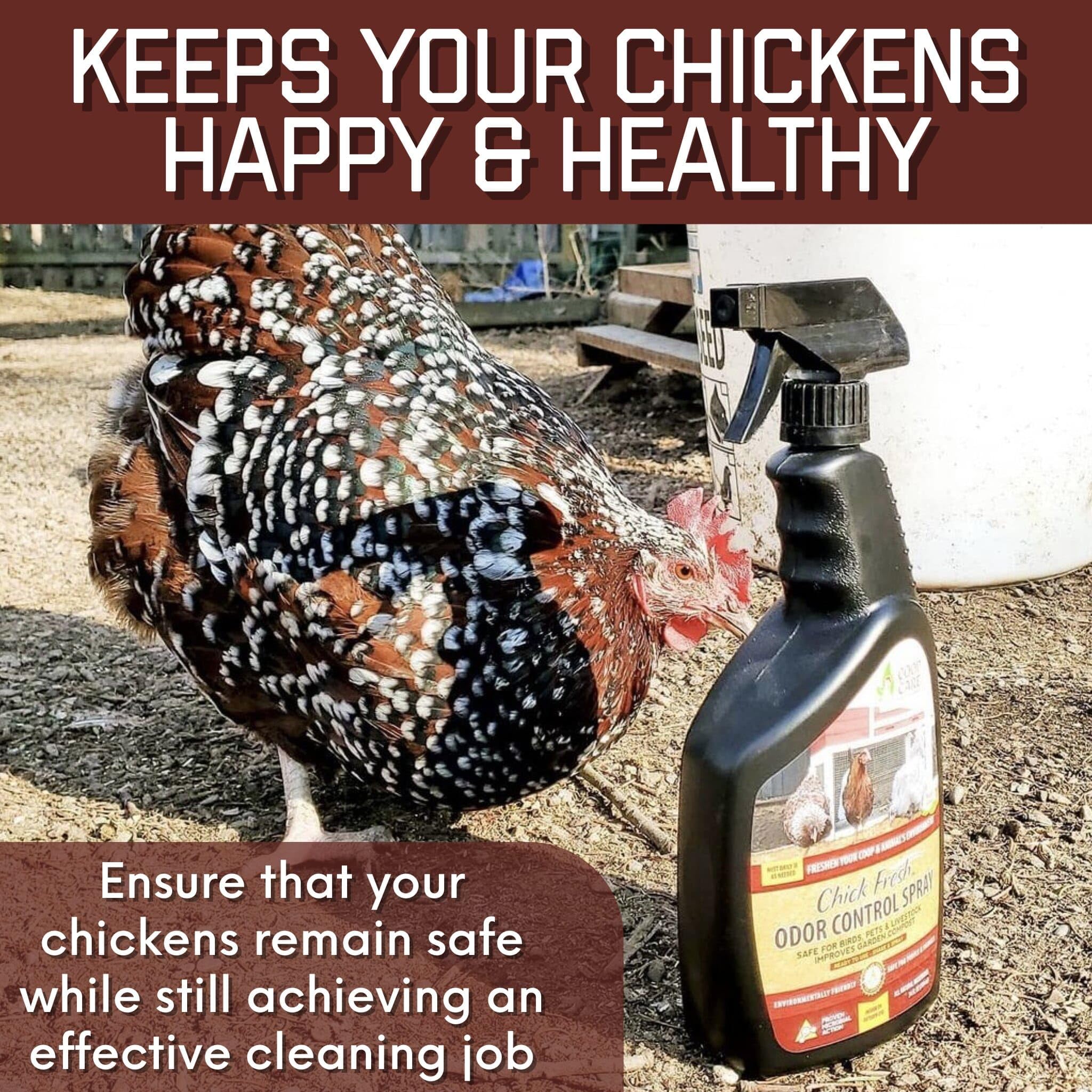 Chick Fresh on floors and surfaces helps odor control.