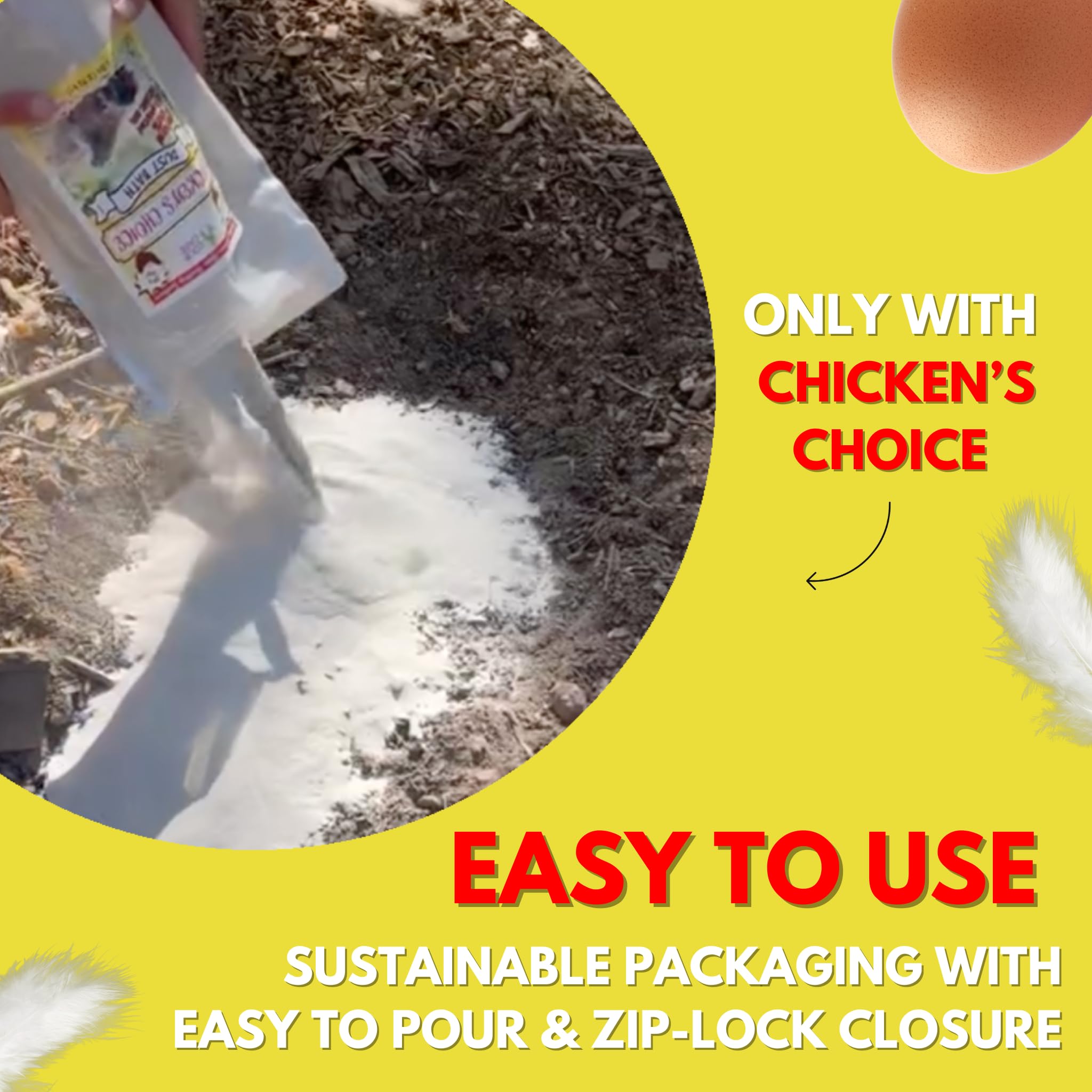 Coop Care Chicken's Choice dust bath in use for relaxed bathing