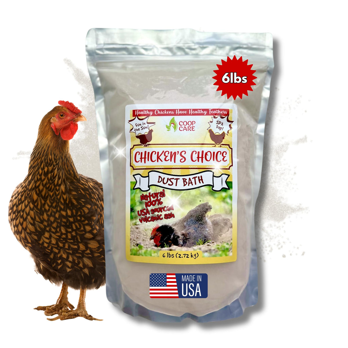 Coop Care Chicken's Choice dust bath powder for healthy plumage and clean feathers