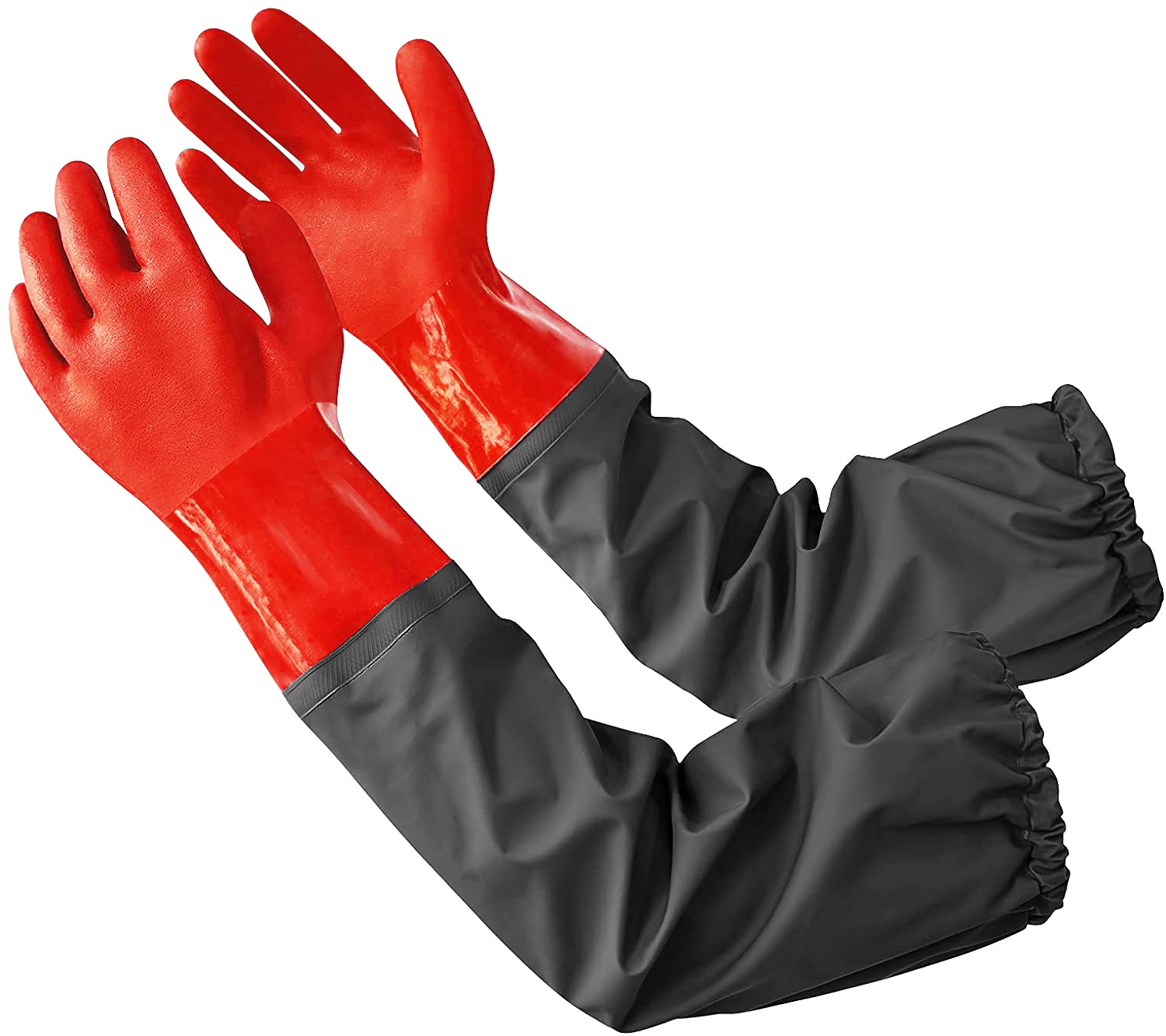 Coopache full-arm pond gloves with cotton lining offer extended protection