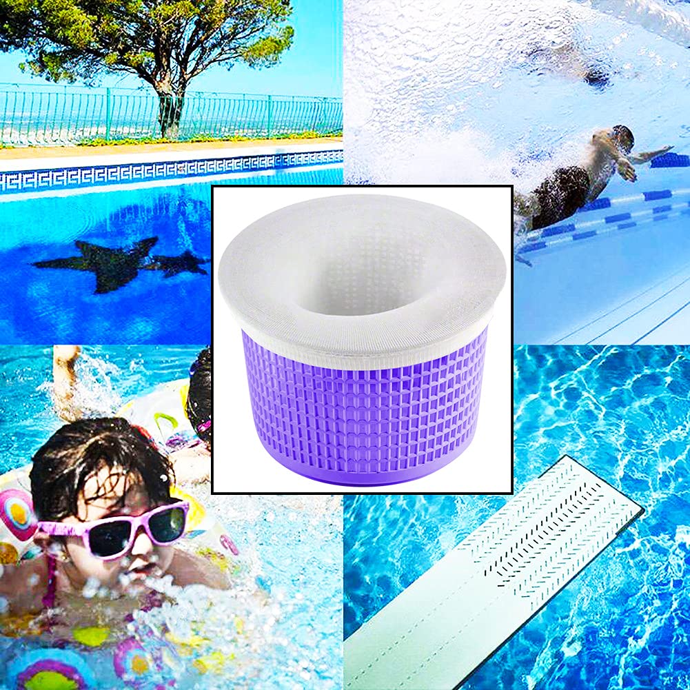 Coopache sock in use on an above-ground pool skimmer basket
