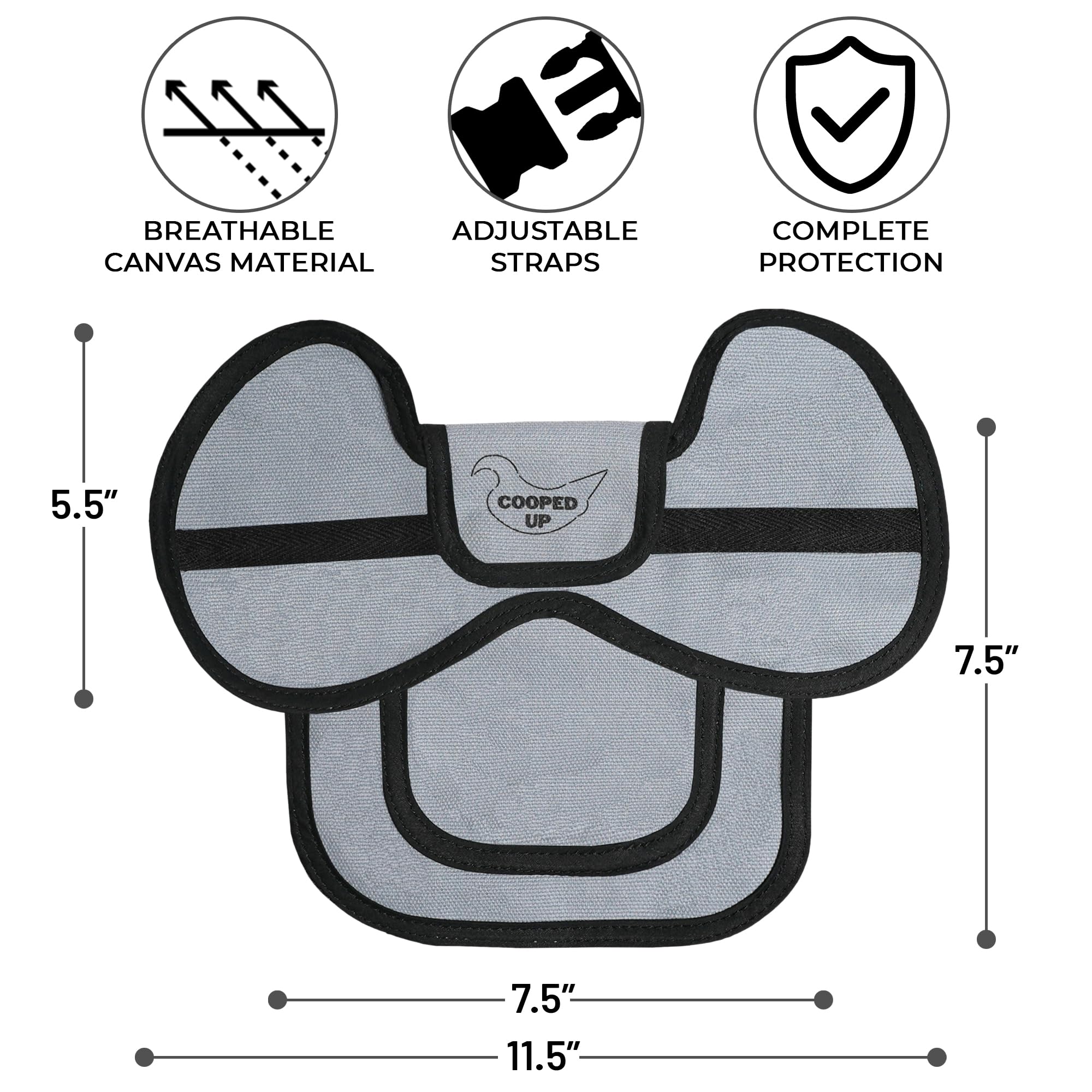 COOPED UP saddle gray breathable material for year-round comfort