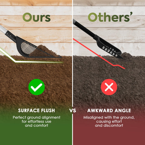 CoopMate 2-in-1 scoop using diamond mesh to catch tiny waste.