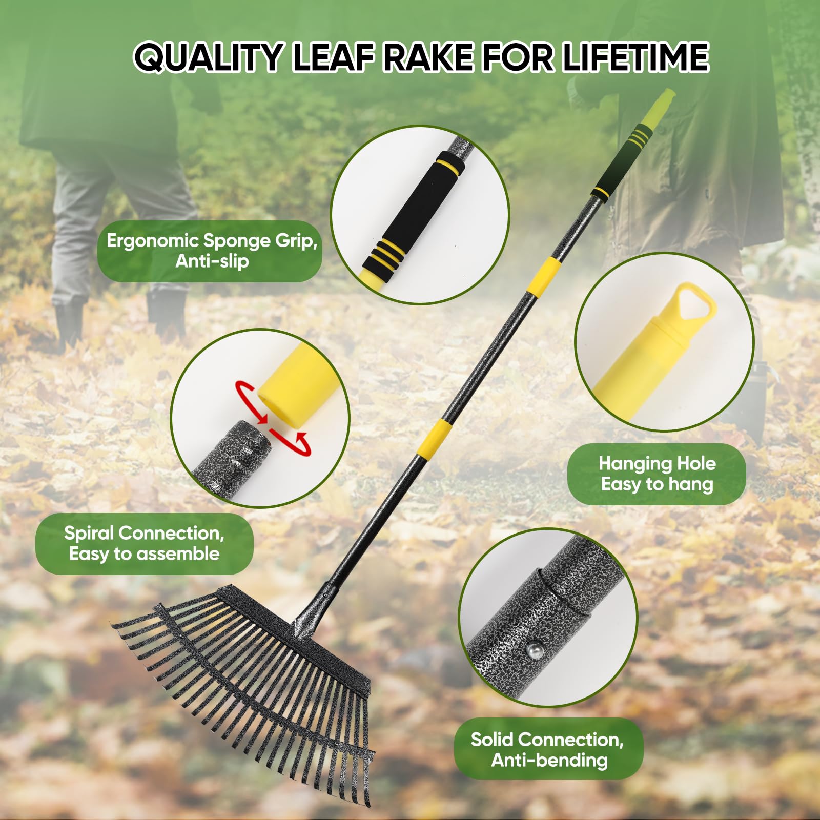 Coopvivi collapsible rake ready for camping or storage