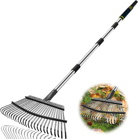 Coopvivi heavy-duty rake head wide-coverage for efficient leaf cleanup