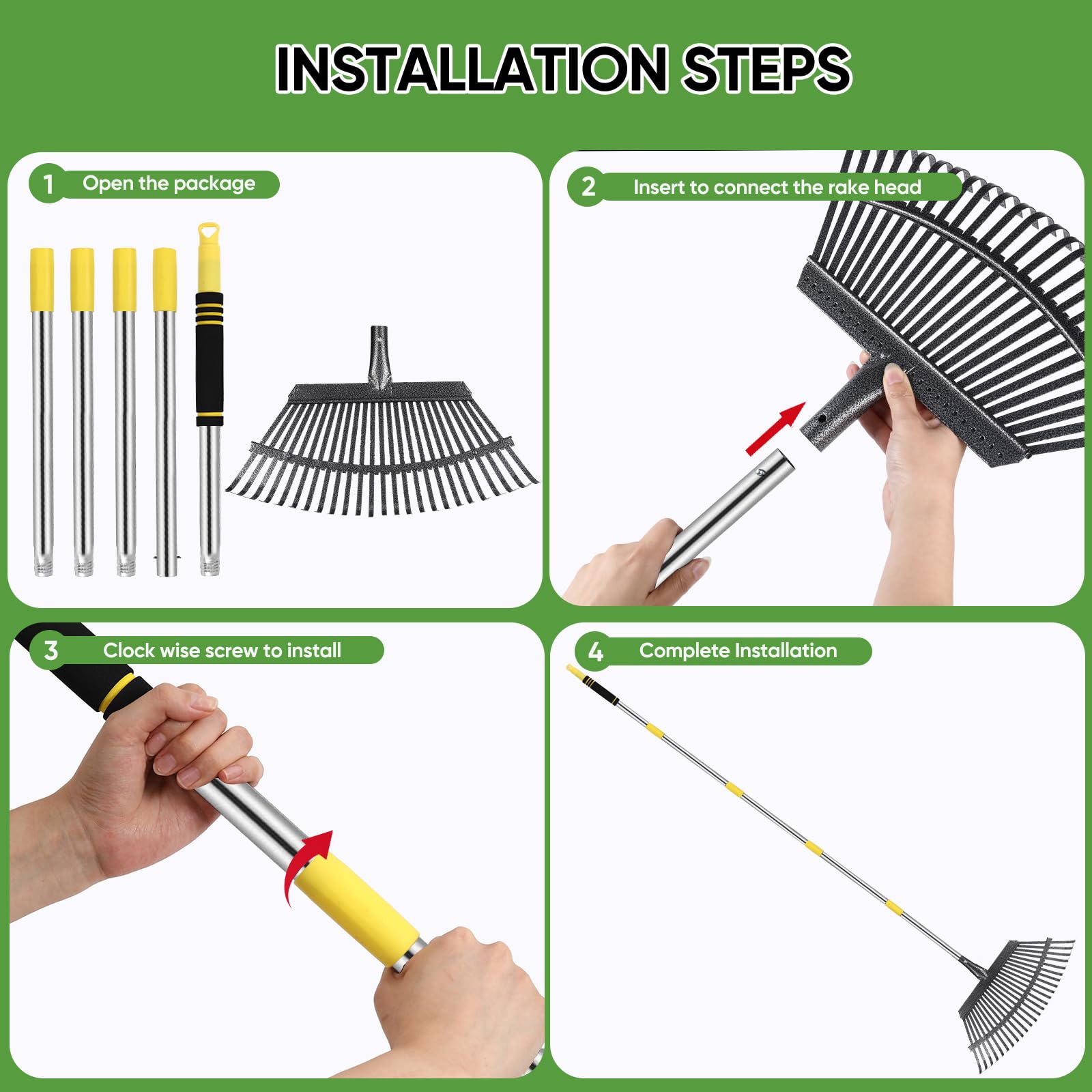 Coopvivi rake helps clear leaves and tidy flower beds.