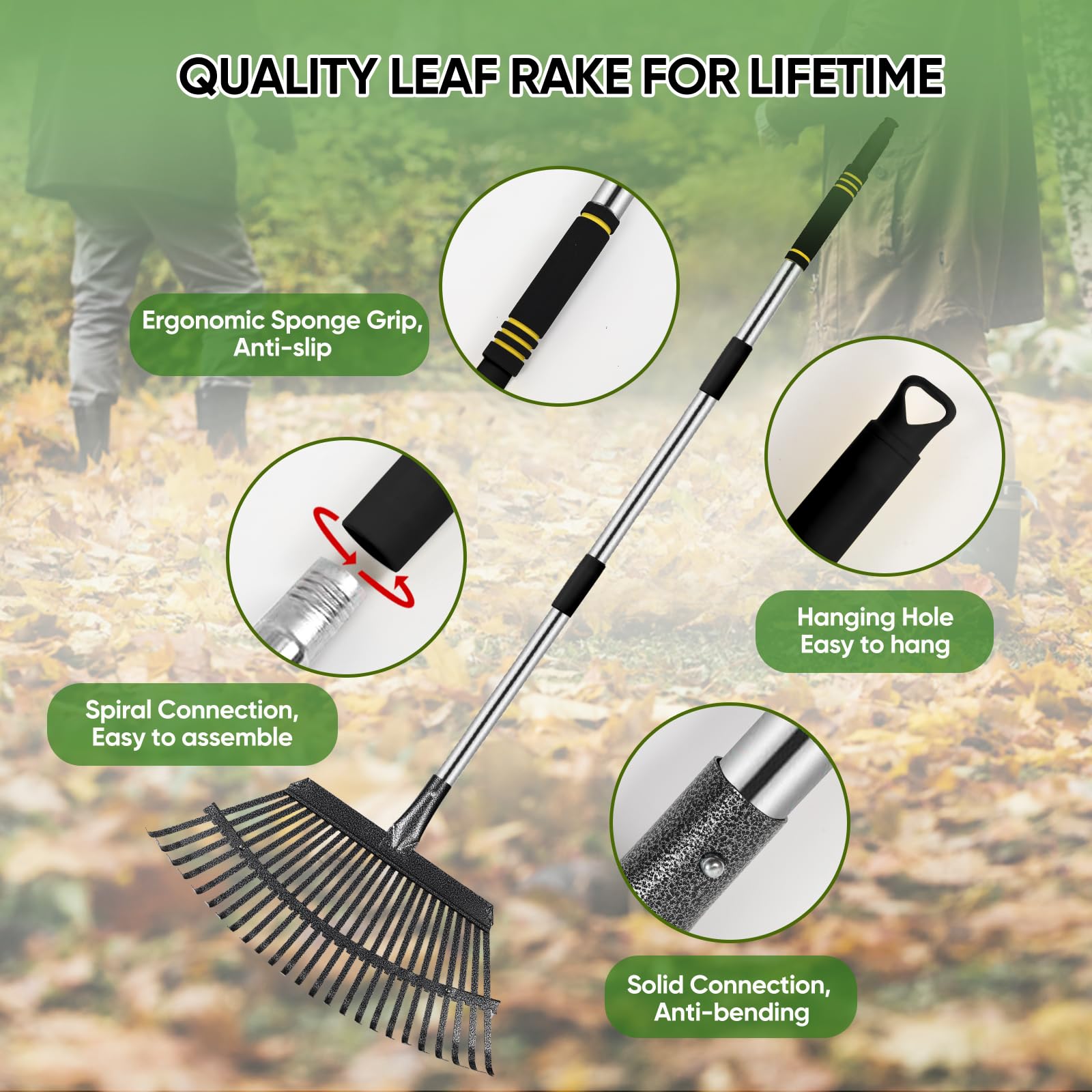 Coopvivi soft sponge grip provides comfortable, non-slip raking sessions