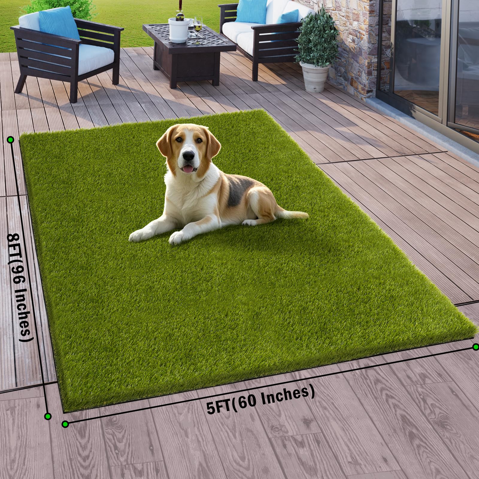 CooRug artificial grass close-up texture highlights soft blades for comfortable underfoot experiences.