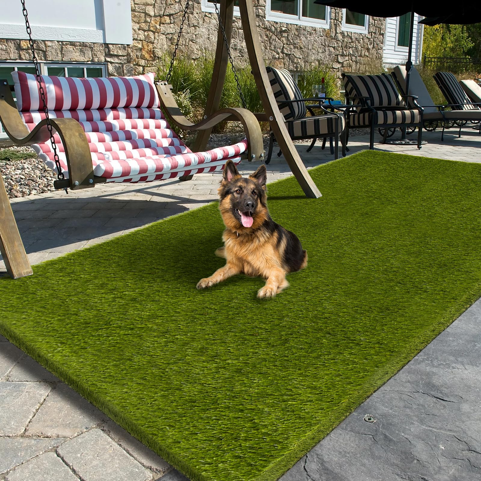 CooRug artificial grass outdoor close-up blade texture for natural lawn look