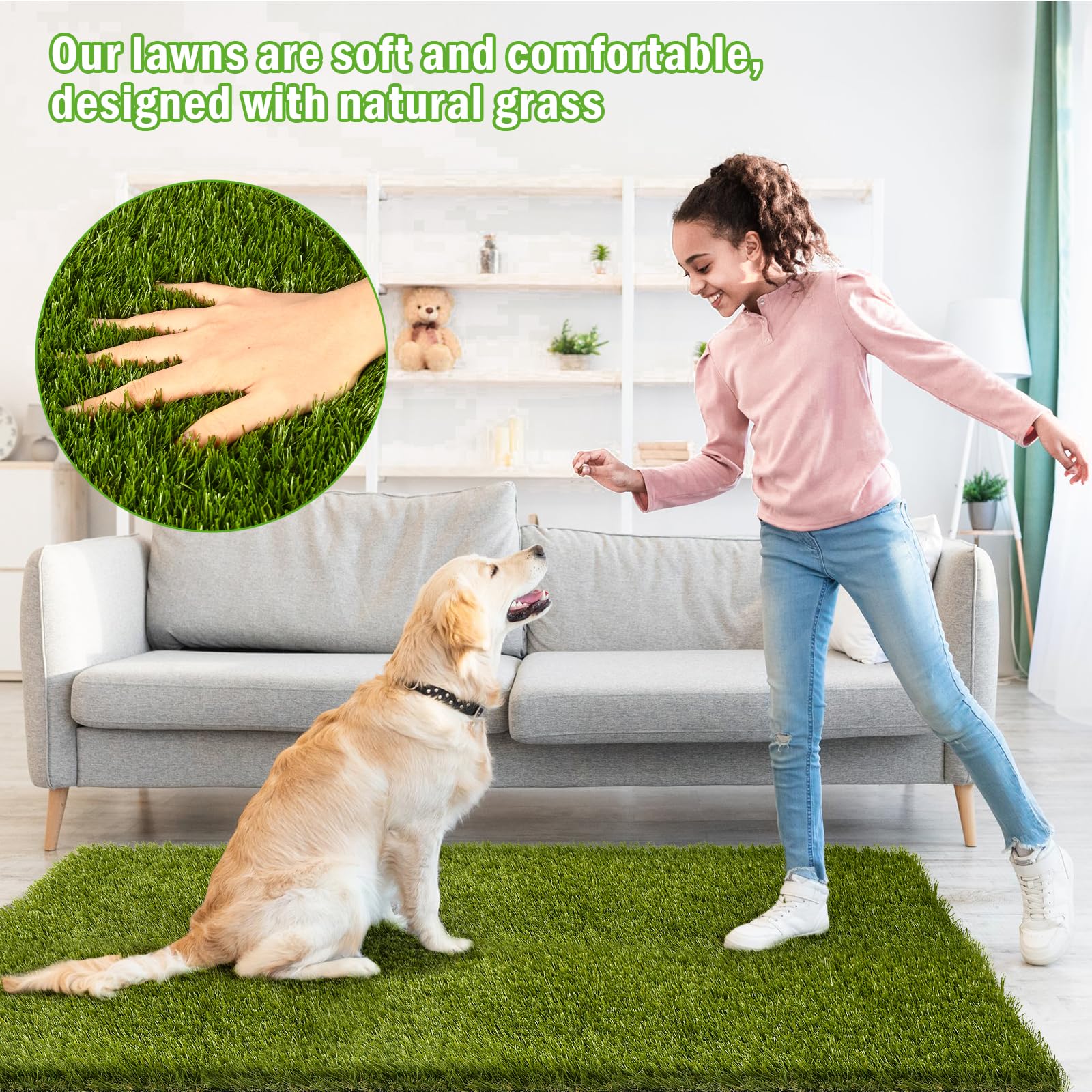 CooRug drainage-back-turf-cleaning drains water and pet messes quickly