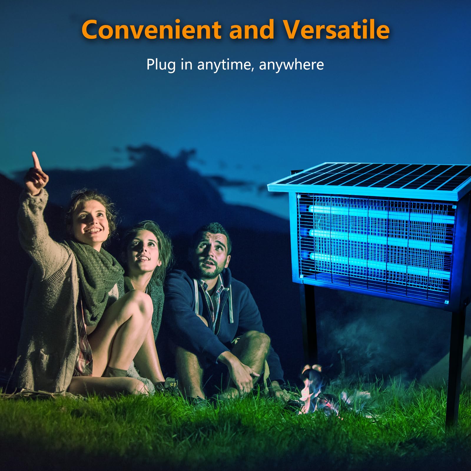 Coospider-REPTA 30W solar panel powers the device in daylight.