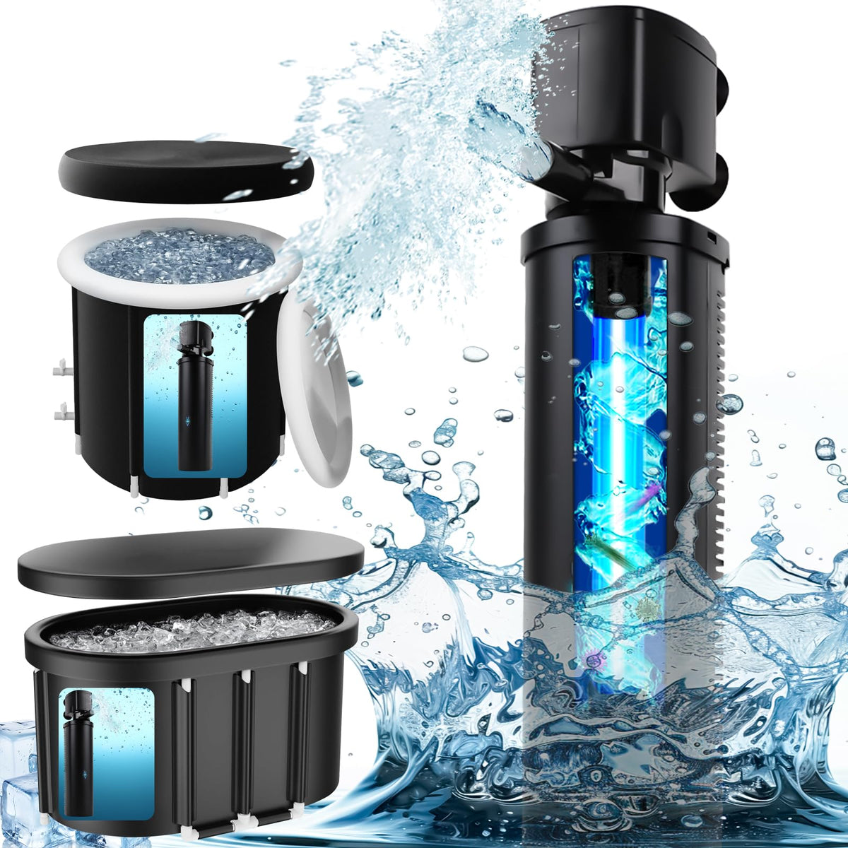 Coospider-Repta Cold Plunge Filter overview with 600 GPH performance for mid-to-large pools