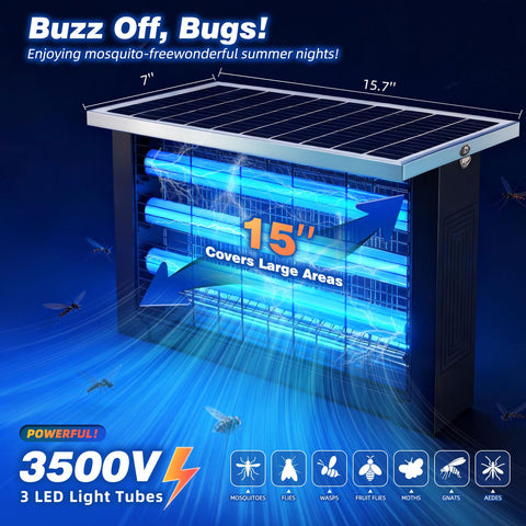 coospider-repta led tubes glow to attract insects at night