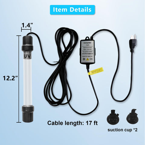 Coospider-Repta pool UV light for fresh, clear pool water.