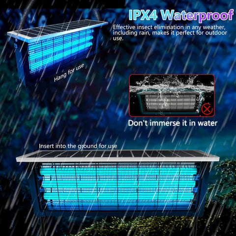 Coospider-repta three LED tubes illuminate outdoor spaces while drawing pests away.