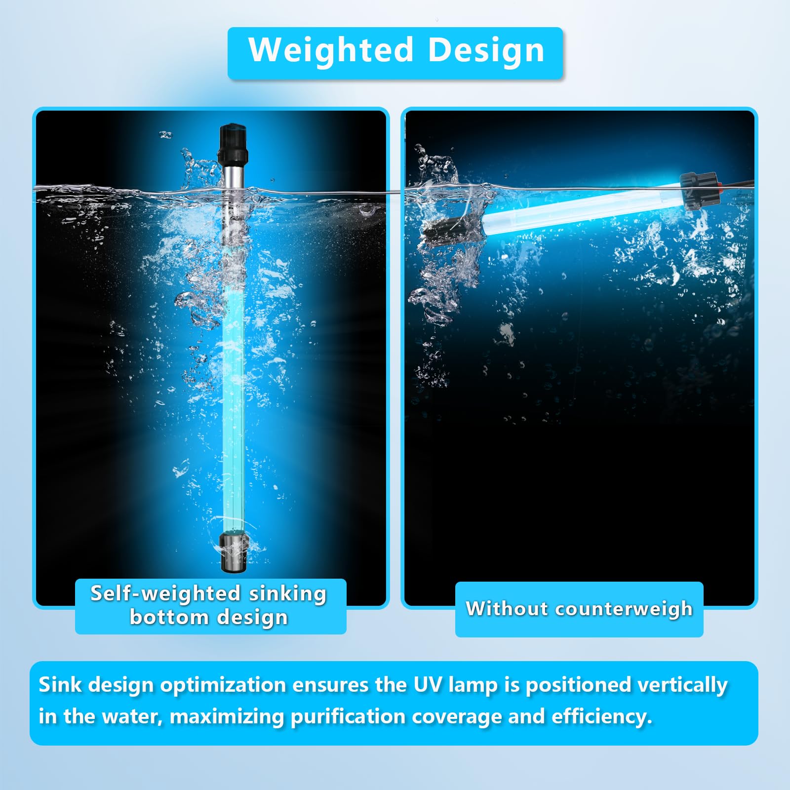 Coospider-Repta 55W UV light with a 17-foot cable for versatile placement.