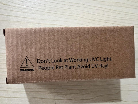safety note ultraviolet light with eye safety reminder