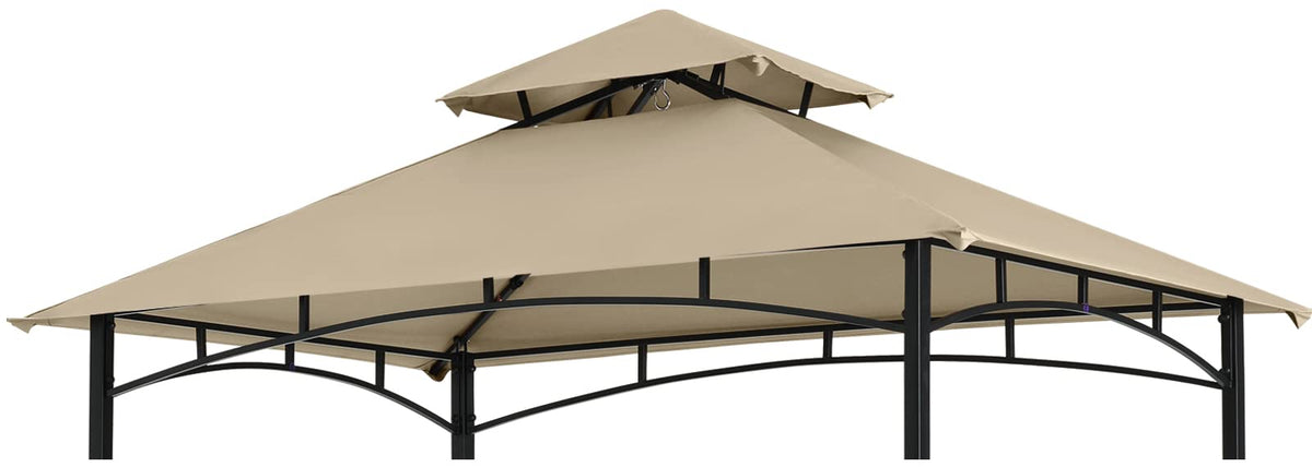 COOSHADE grill gazebo canopy in beige adds durable shade for outdoor cooking