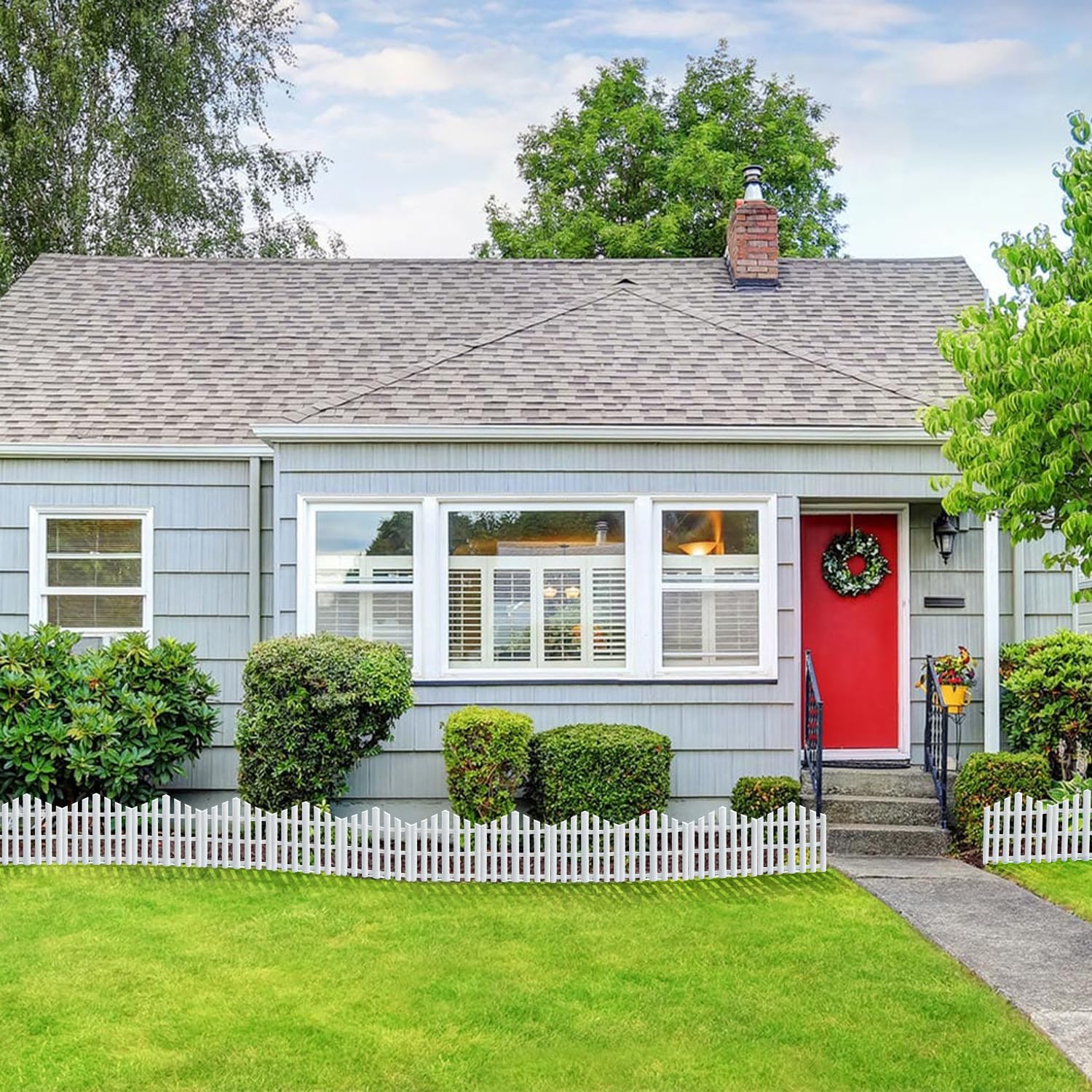 CooTentler white finish contrasts with colorful blooms for a refreshed garden look.