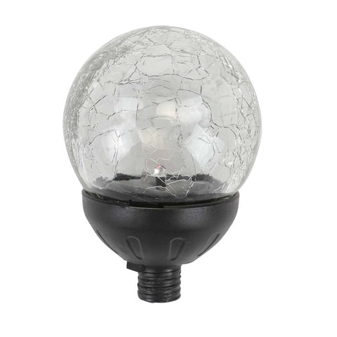 COOZZYHOUR solar glass ball 80mm glowing at dusk for outdoor ambiance.