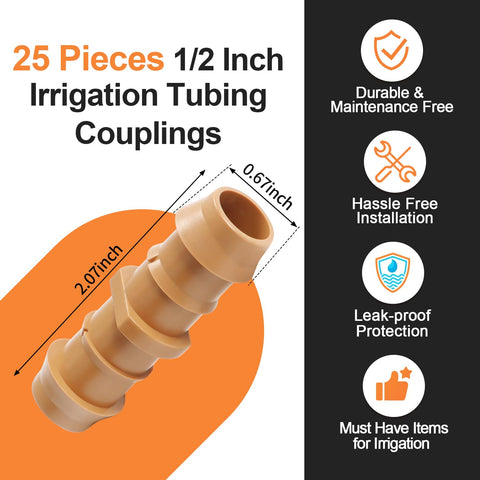 Copadri 1/2-inch barbed coupler close-up for quick glue-free installation.