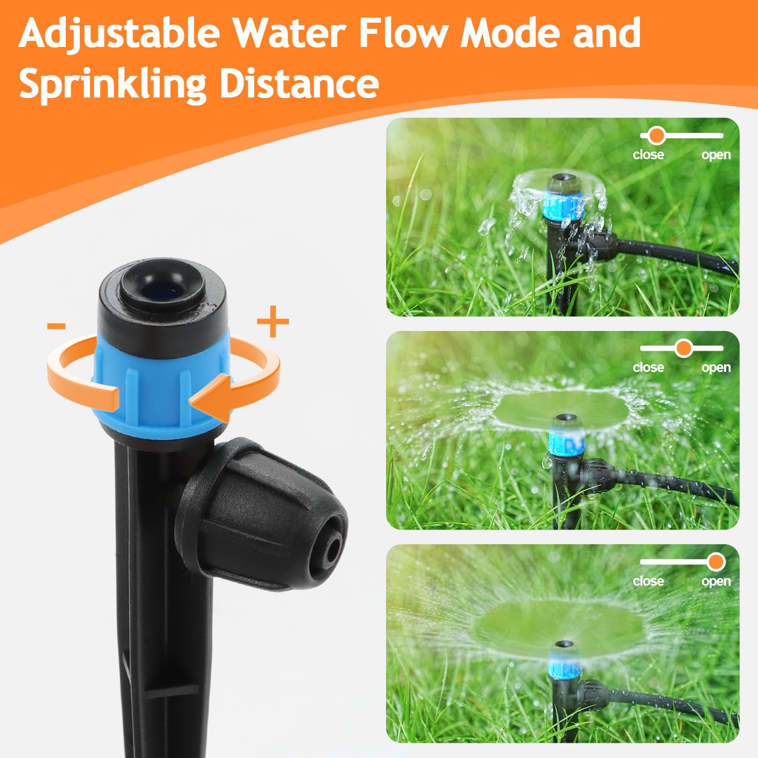 Copadri adjustable flow head lets you tailor irrigation per plant