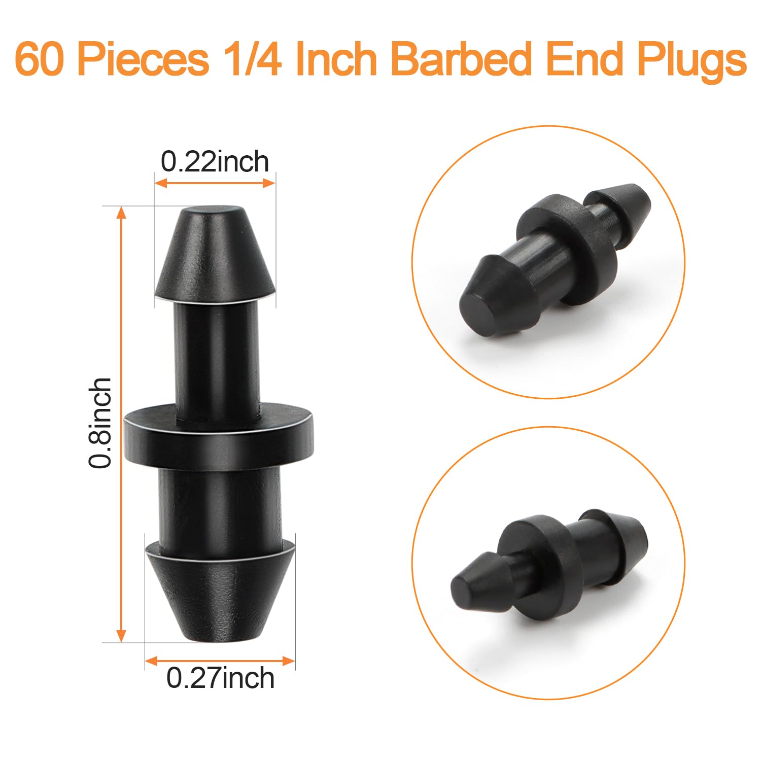Copadri barbed connector for 1/4-inch tubing enables quick, secure joins.