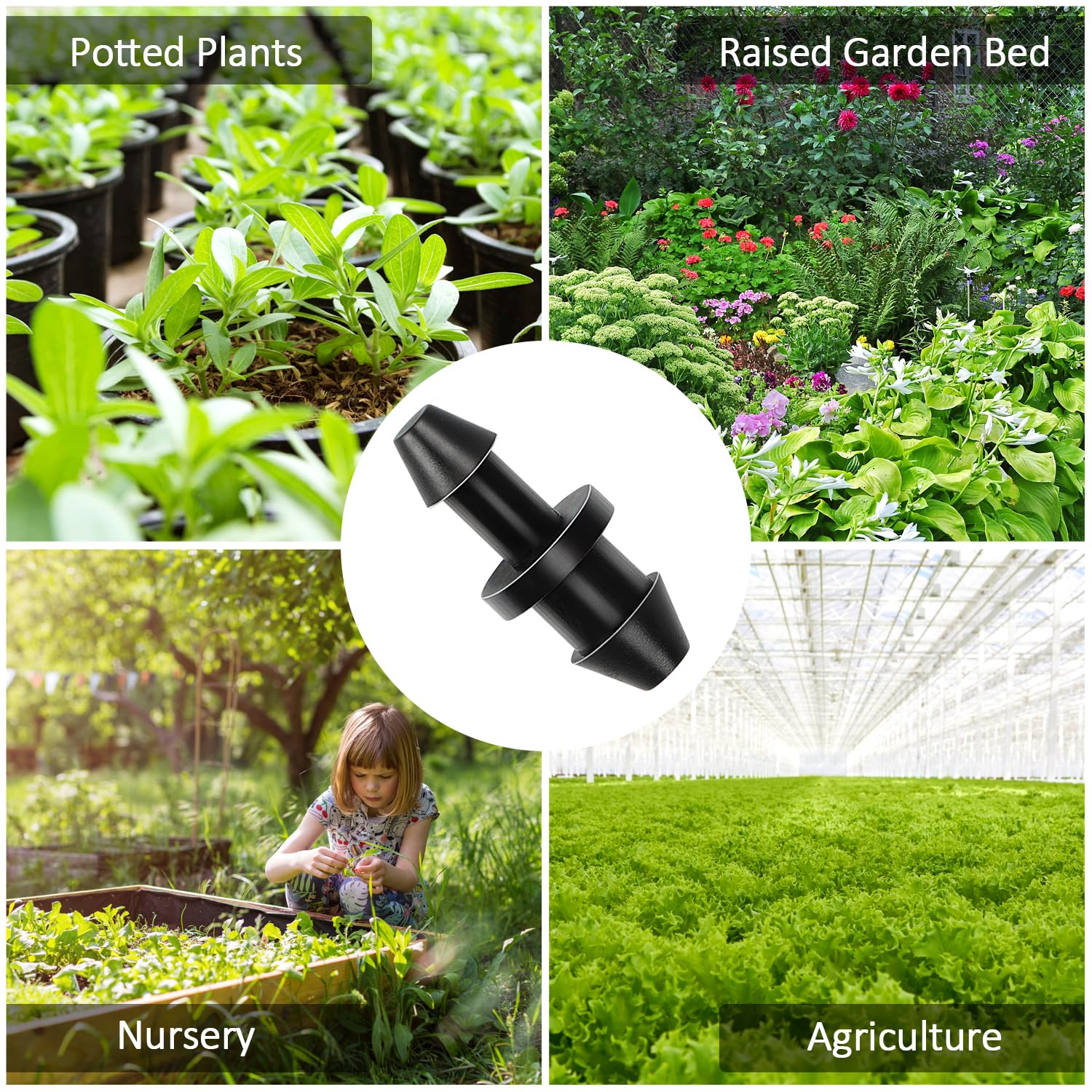 Copadri barbed end plugs for raised beds and greenhouse irrigation setups.