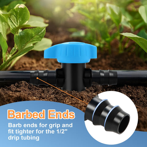 Copadri barbed shut-off valve installation angle demonstrates simple, secure connections.
