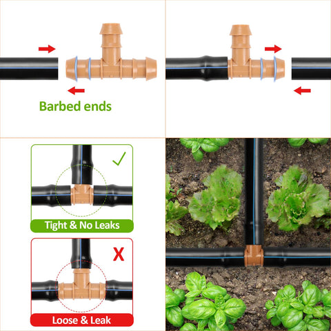 Copadri fits standard 1/2 inch tubing for easy drip system assembly.