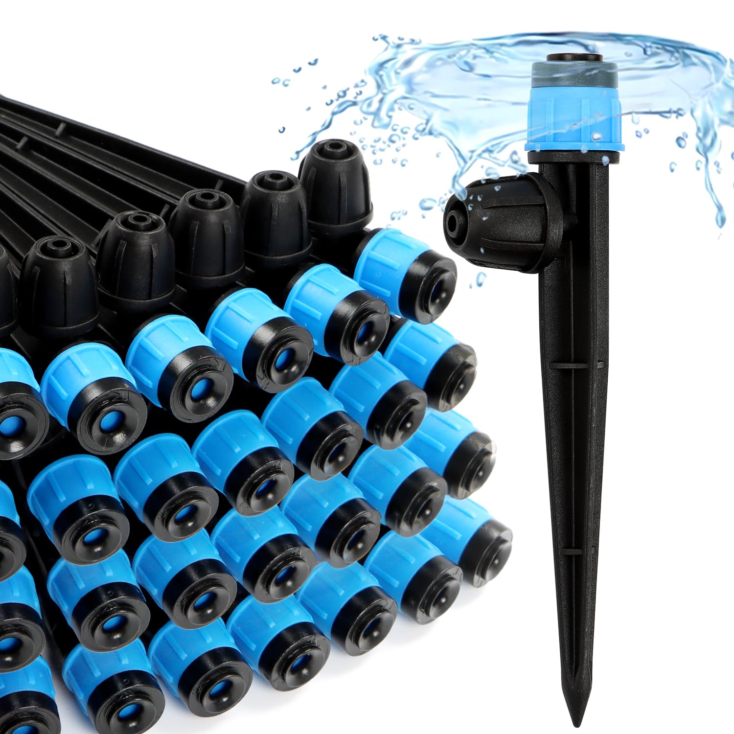 Copadri drip emitter on a 5-inch stake guiding precise watering