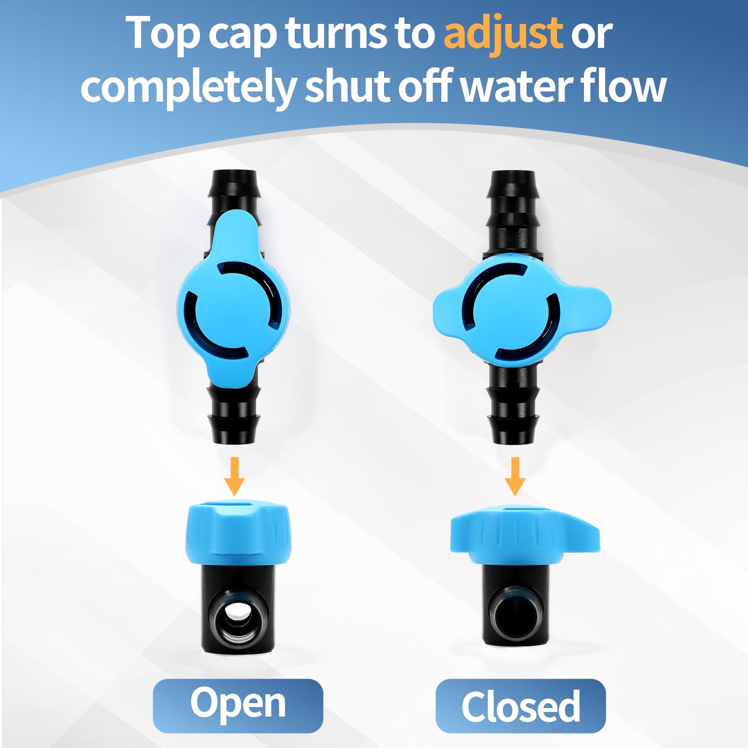 Copadri drip tubing assembly illustrates modular irrigation layout with multiple valves.