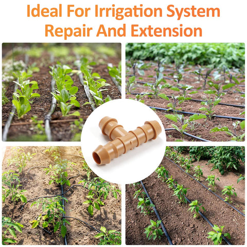 Copadri 1/2 inch tubing connections for flexible drip system layouts.
