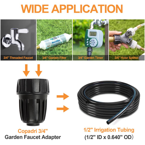 Copadri garden faucet hookup for outdoor irrigation setups